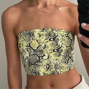 Snake Print Tube Top